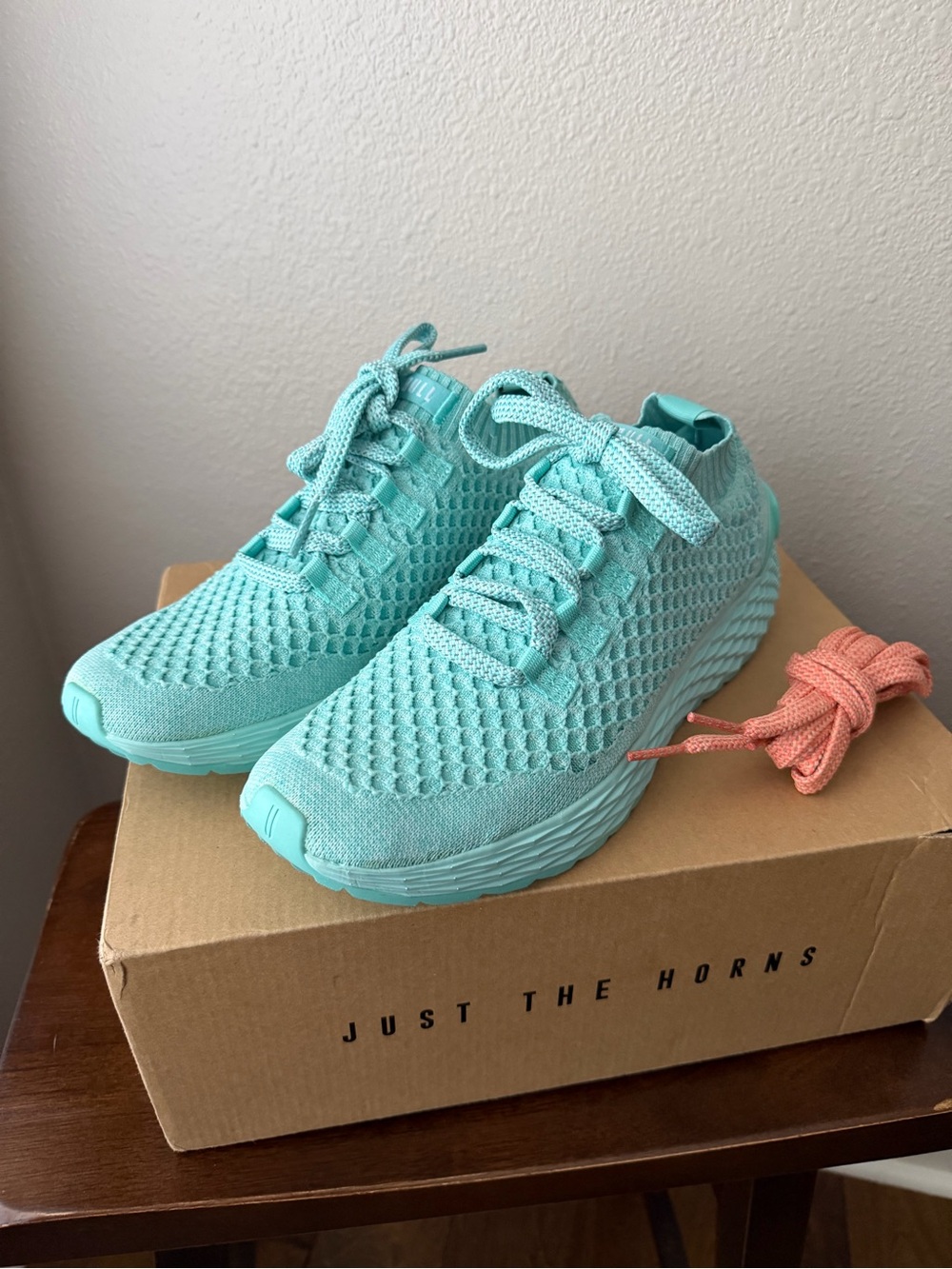 Nobull Diamond Knit Runner Men’s Size 9.5 Women’s Size 11 New! Aqua *See Descrip
